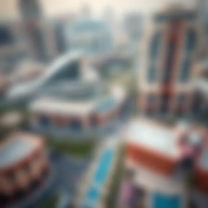 Aerial view of الحلاب بوليفارد showcasing its architecture and layout