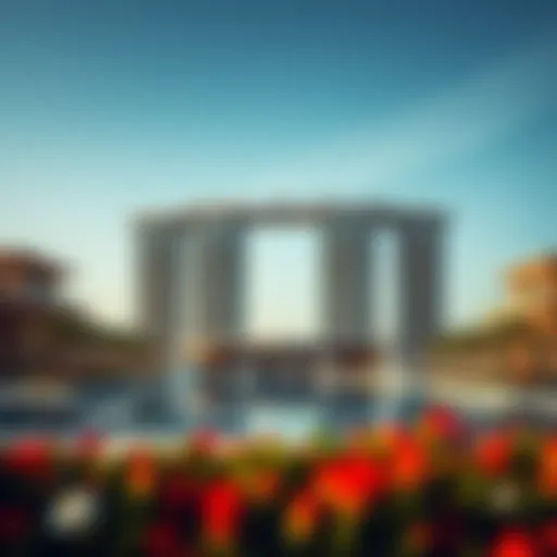 Stunning view of Hilton Yas Bay's architectural design
