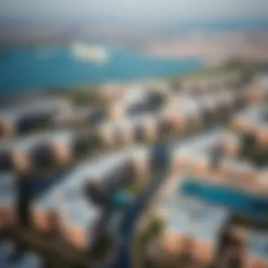 Dubai's Residential Landscape An aerial view of a stunning residential area in Dubai