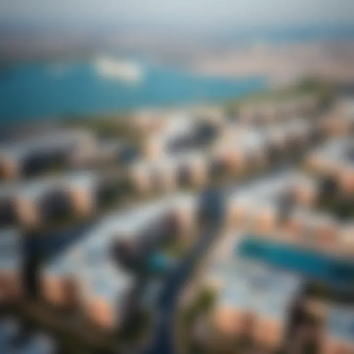 Dubai's Residential Landscape An aerial view of a stunning residential area in Dubai