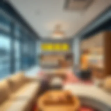 Modern IKEA showroom showcasing innovative furniture designs