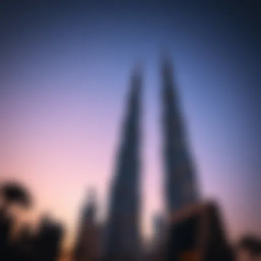 The grandeur of the Burj Khalifa against a twilight sky