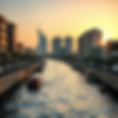 The serene beauty of Dubai Creek at sunset