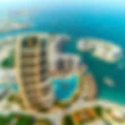 Aerial view showcasing the stunning architecture of Jumeirah Bay Island