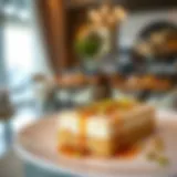 A beautiful plate of Knafeh topped with pistachios and syrup