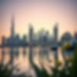 Skyline of Dubai showcasing iconic real estate developments