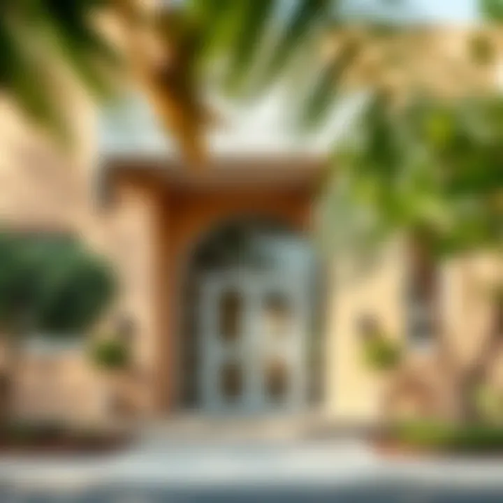 Welcoming School Entrance A welcoming entrance of a low fee school in Dubai