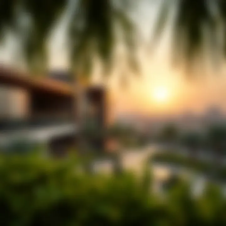 Panoramic View of Lulu Al Warsan A panoramic view of Lulu Al Warsan showcasing modern architecture and greenery