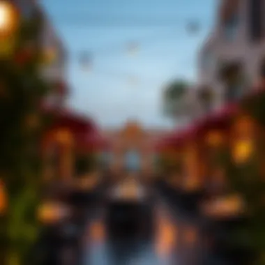 The inviting ambiance of مطعم المشوار during the evening