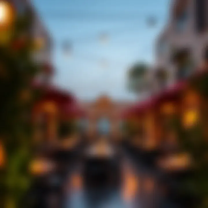 The inviting ambiance of مطعم المشوار during the evening