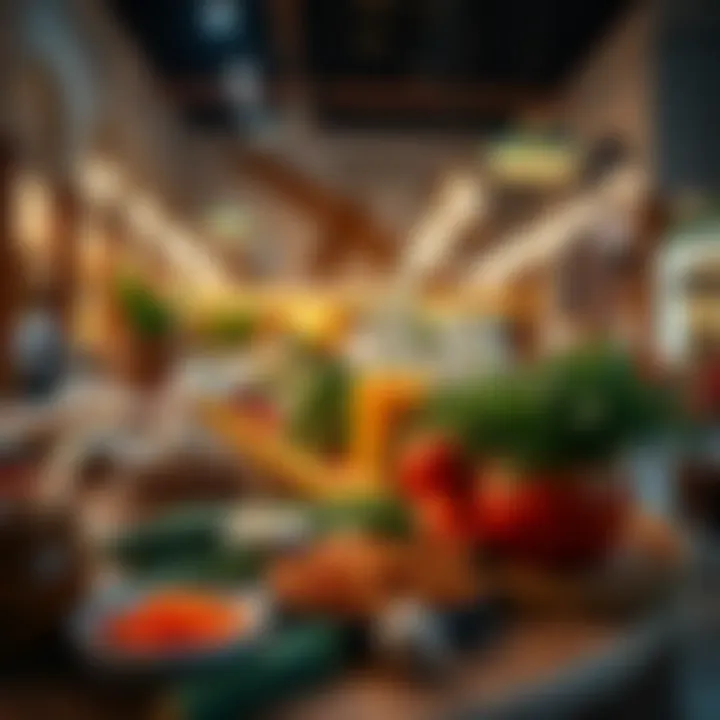 A vibrant display of local ingredients used in traditional dishes