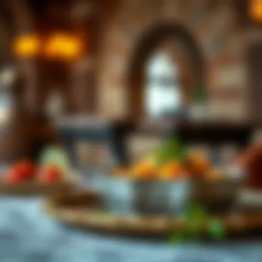 Savoring authentic Emirati dish served on a traditional platter