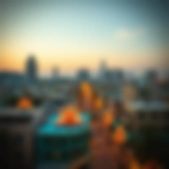 Panoramic view of Al Rigga neighborhood with vibrant city life