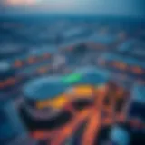 Aerial Perspective of Rashidiya Metro Station Aerial view of Rashidiya Metro Station and surrounding areas