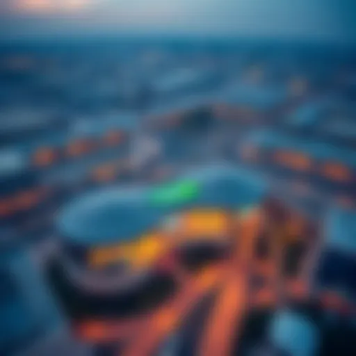 Aerial Perspective of Rashidiya Metro Station Aerial view of Rashidiya Metro Station and surrounding areas