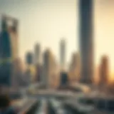 Skyline of Dubai showcasing modern architecture