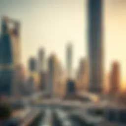 Skyline of Dubai showcasing modern architecture