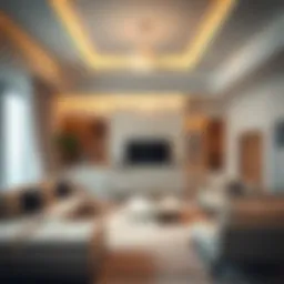 Luxurious apartment interior showcasing modern design