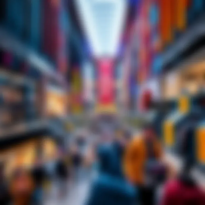 Bustling atmosphere of Dubai Mall filled with shoppers