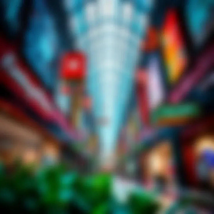 A vibrant display of diverse shopping experiences