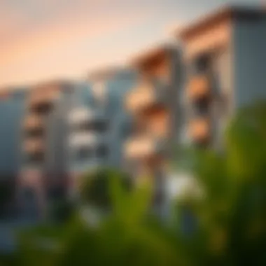 Architectural Style of روضة البرشاء Modern residential buildings illustrating the architectural style of روضة البرشاء.