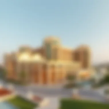 Panoramic view of Roda Amwaj showcasing its architectural elegance