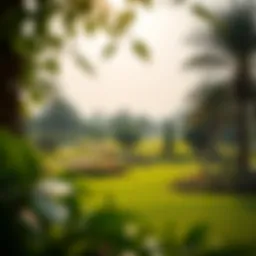 Serene landscape of Safa Park showcasing lush greenery