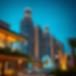 Stunning architectural view of Sparkle Towers at dusk