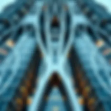 Intricate Architectural Design A close-up of the architectural details of the building