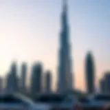 A breathtaking view of Dubai's tallest building against a clear sky