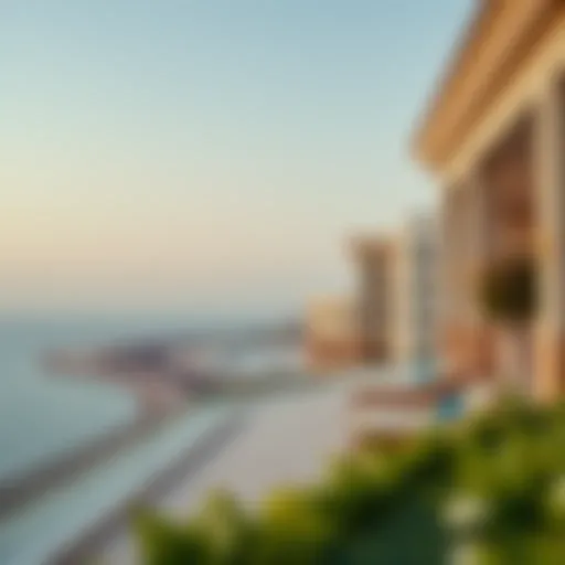 Breathtaking view of The Address Jumeirah Resort and Spa overlooking the coastline.