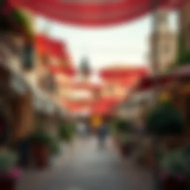 Vibrant marketplaces capturing the essence of French culture