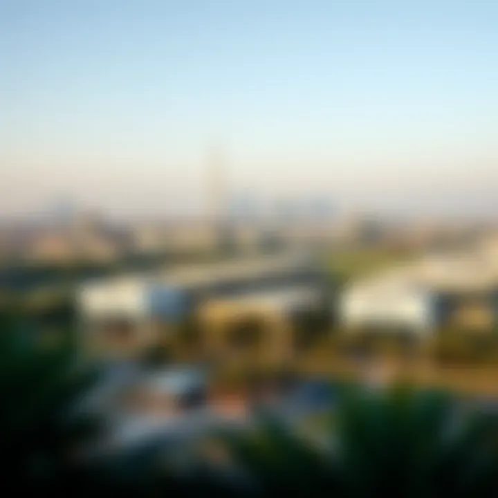 Dubai skyline with educational institutions