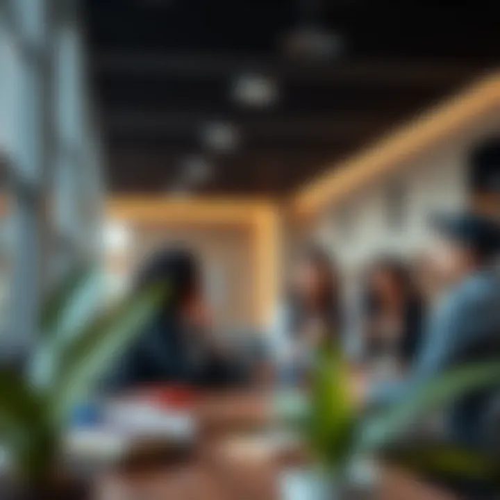 Students engaging in collaborative learning