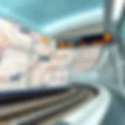 Detailed map of Dubai Metro showcasing various lines and stations