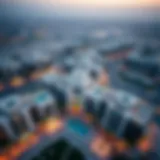 Aerial view of Al Yazia showcasing its modern architecture