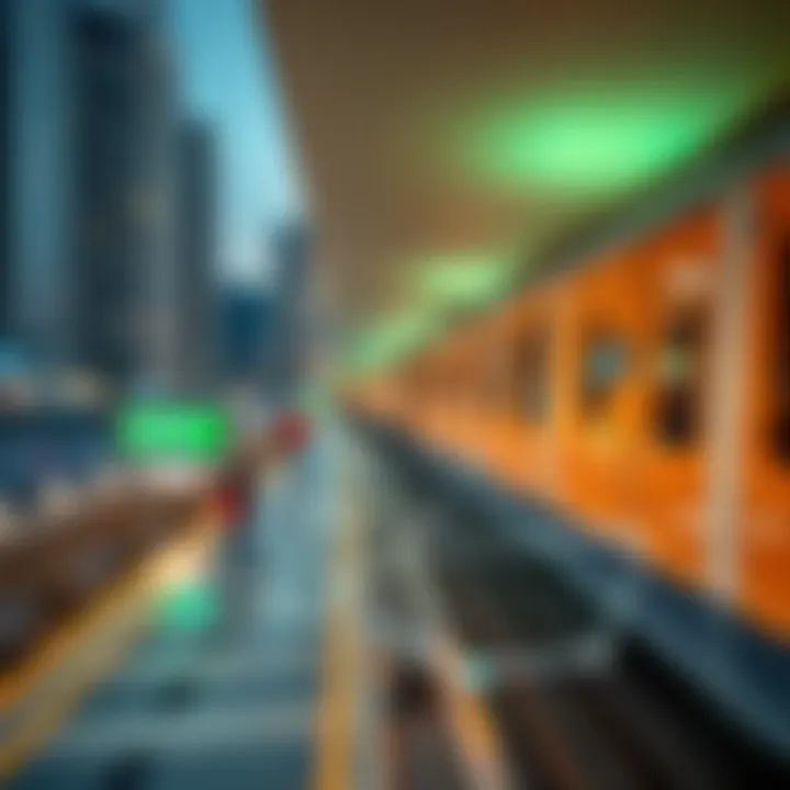Map highlighting the connectivity of Etisalat by e& Metro Station within Dubai