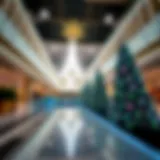 Stunning festive decorations inside a Dubai mall