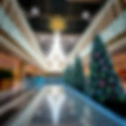 Stunning festive decorations inside a Dubai mall