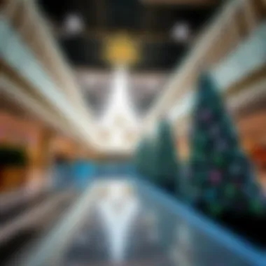 Stunning festive decorations inside a Dubai mall