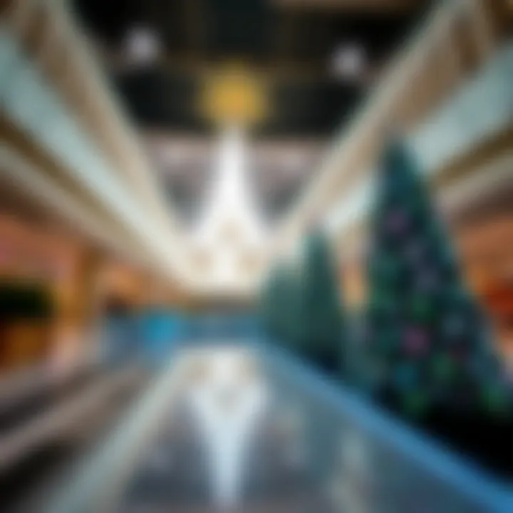 Stunning festive decorations inside a Dubai mall