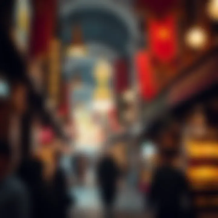 Vibrant atmosphere filled with gold and culture