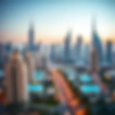 Dubai's Majestic Skyline Majestic skyline of Dubai with luxurious properties