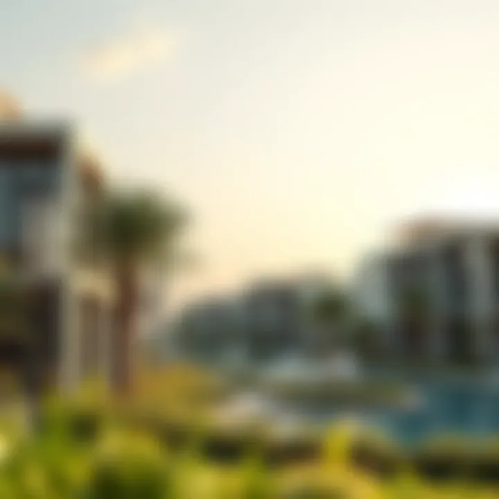 Stunning view of Meadow community showcasing lush greenery and modern architecture