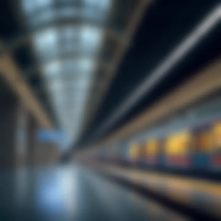 Modern Architectural Features of the Metro Station Interior design showcasing the modern architecture of the Red Line Metro Station