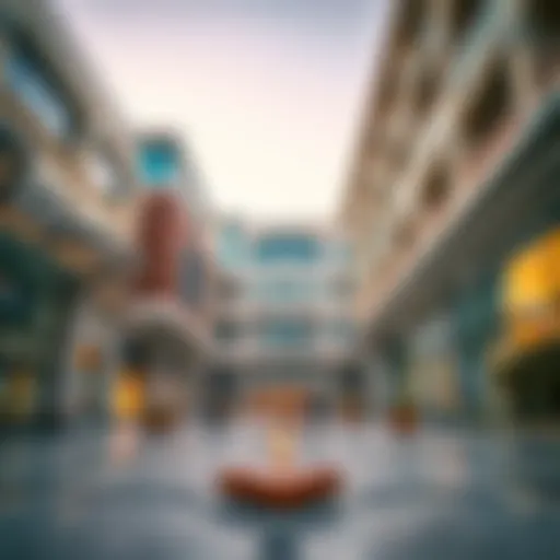 A captivating view of the Al Seef Mall showcasing its architectural beauty