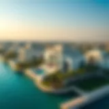 Luxurious Villas on Palm Jumeirah Aerial view of the Palm Jumeirah showcasing luxurious villas and beachfront properties