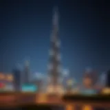 Burj Khalifa standing tall against the Dubai skyline