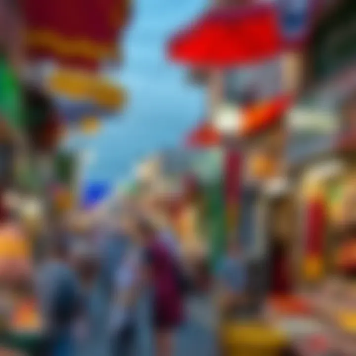 A view of the vibrant souks in Dubai