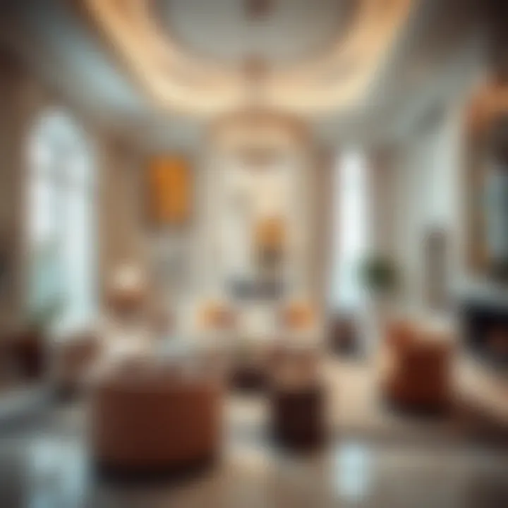 Opulent Interiors of Dubai Properties Luxurious property interiors highlighting upscale living spaces